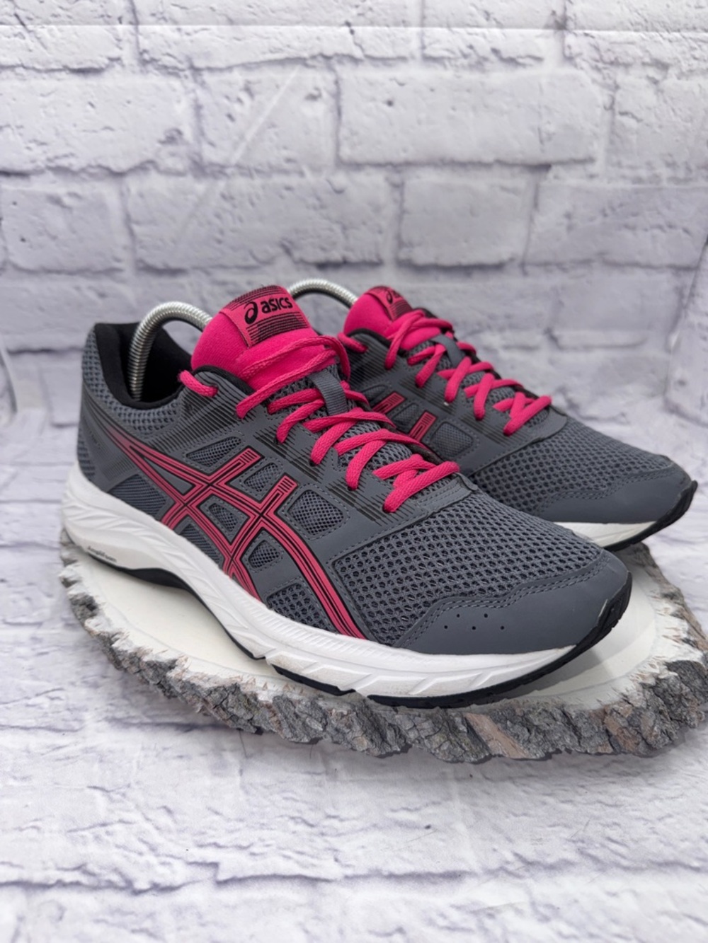 ASICS Gel-Contend 5 Running Shoes Women's Size 10 Gray Pink White